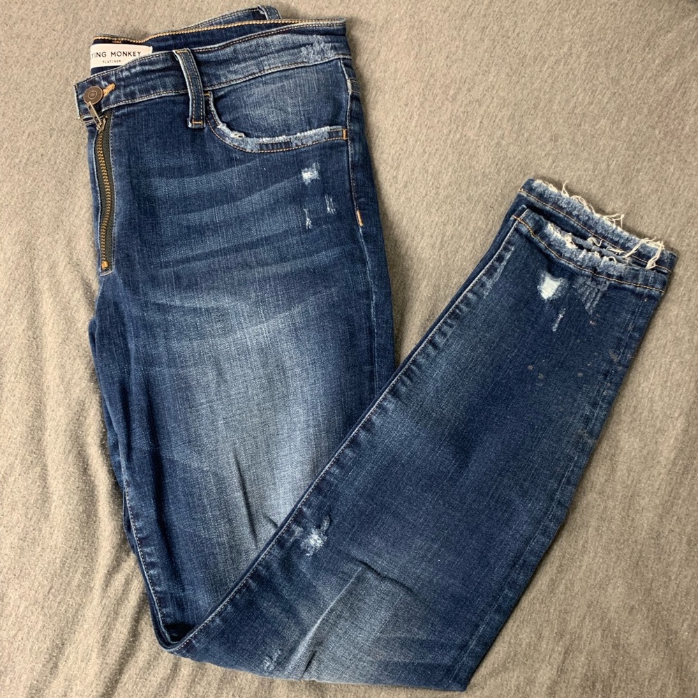 Denim high waisted dark wash jeans